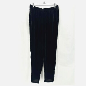 Eileen Fisher Velvet Dress Pants Size S Black Comfort Quiet Luxury Capsule NWOT